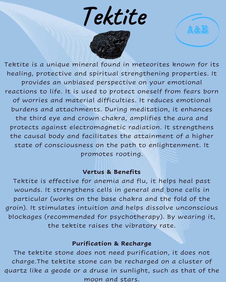 Descriptive Cards -Precious Stones & Crystals -Tektite