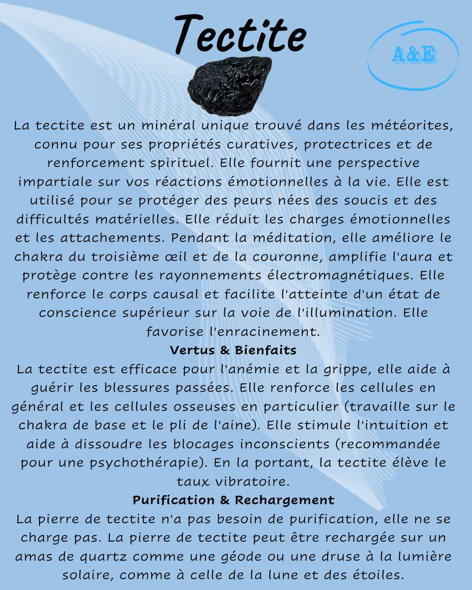 Descriptive Cards -Precious Stones & Crystals -Tektite