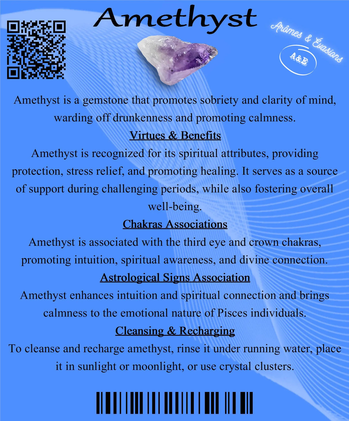 Descriptive Cards - Precious Stones & Crystals - Amethyst