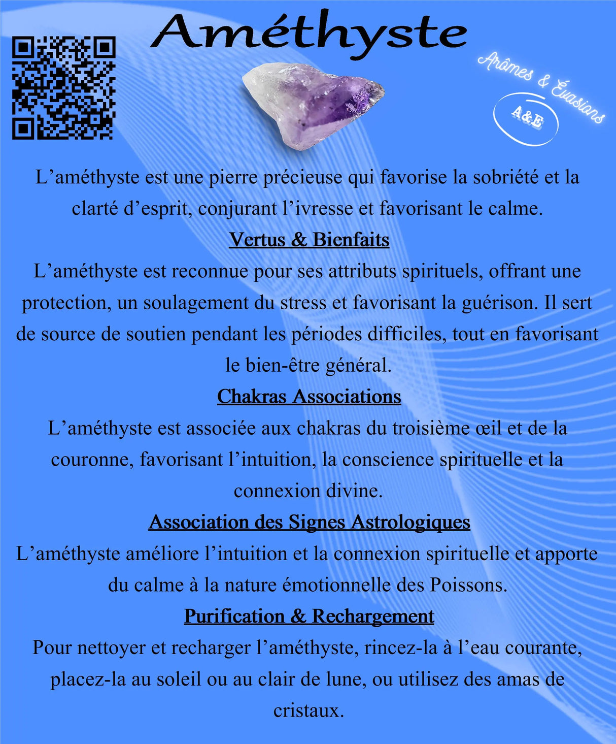 Descriptive Cards - Precious Stones & Crystals - Amethyst