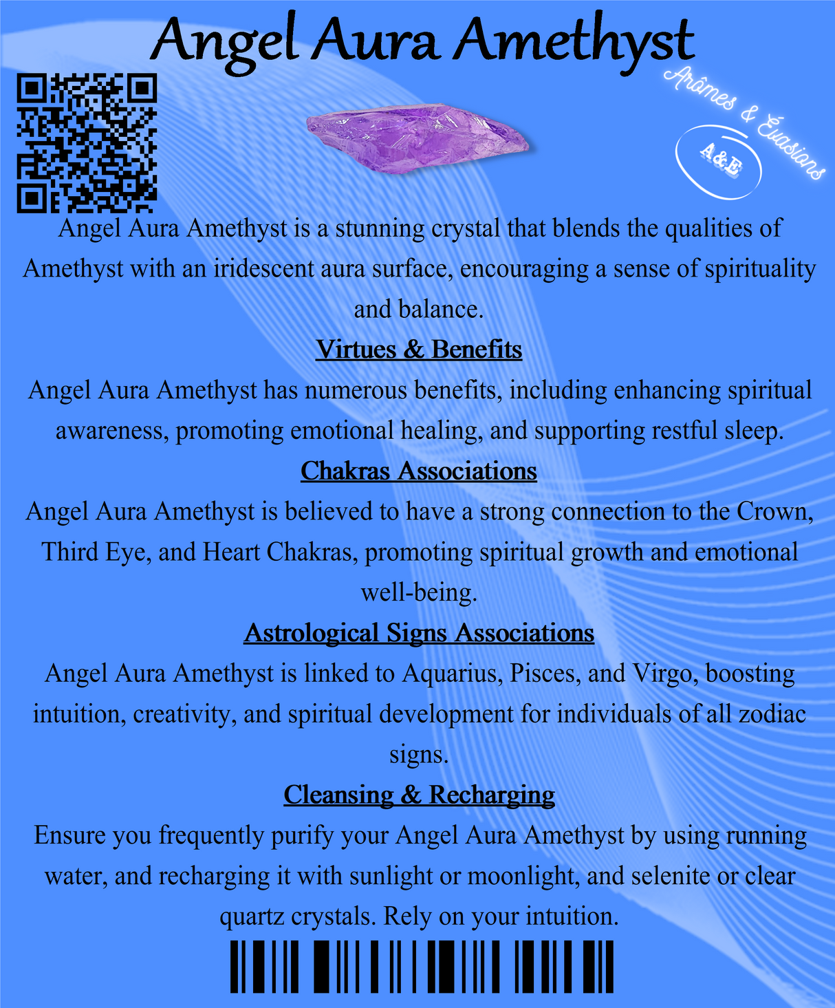 Descriptive Cards - Precious Stones & Crystals - Angel Aura Amethyst