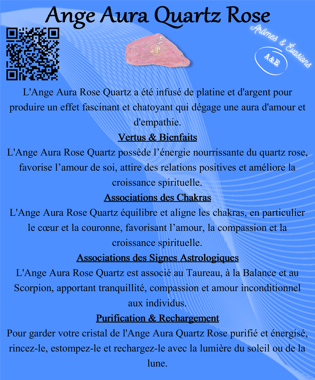 Descriptive Cards - Precious Stones & Crystals - Angel Aura Rose Quartz