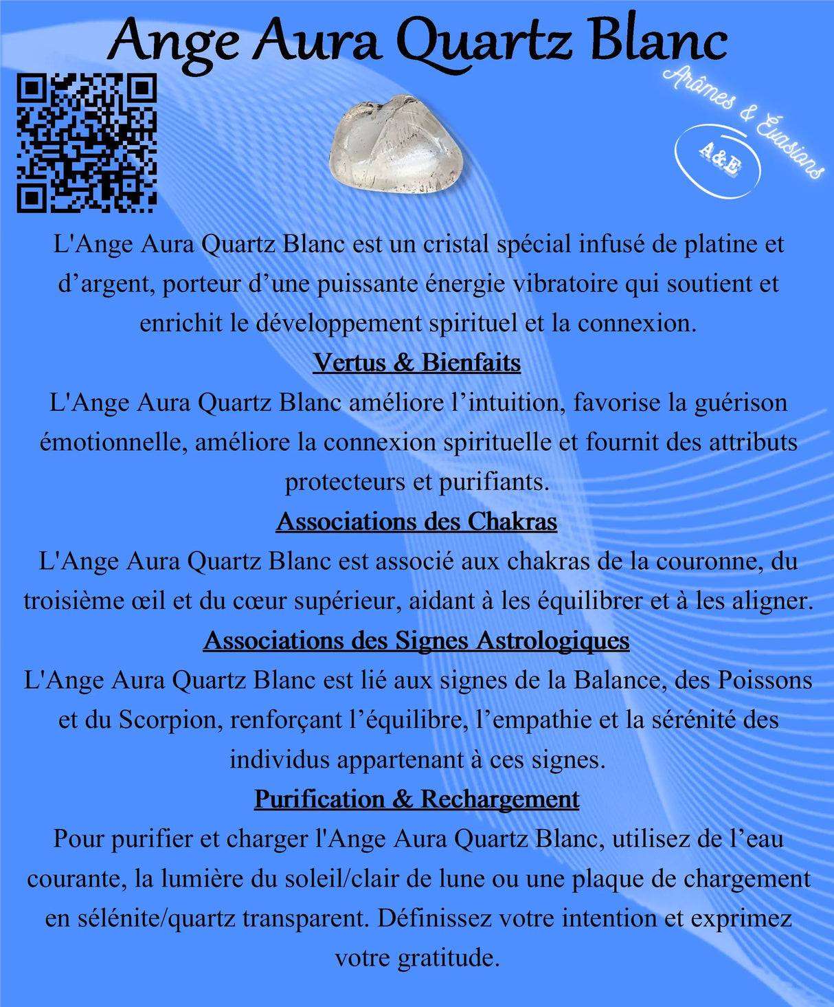 Descriptive Cards - Precious Stones & Crystals - Angel Aura White Quartz