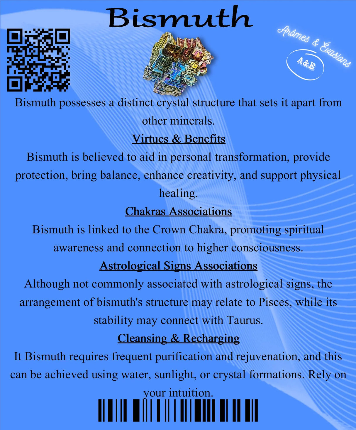 Descriptive Cards - Precious Stones & Crystals - Bismuth