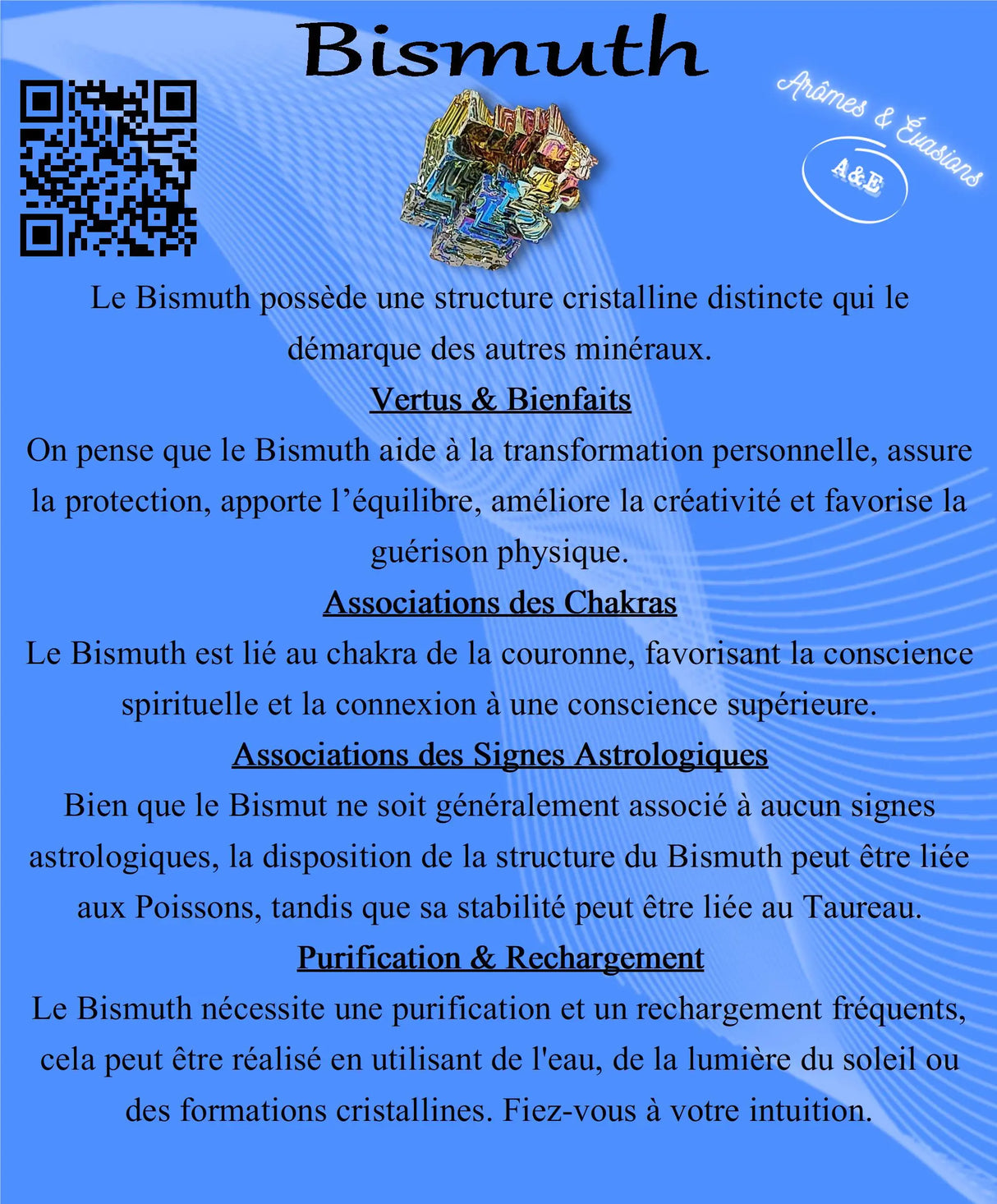 Descriptive Cards - Precious Stones & Crystals - Bismuth