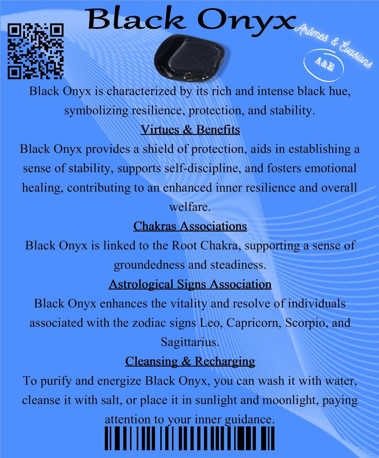 Descriptive Cards - Precious Stones & Crystals - Black Onyx