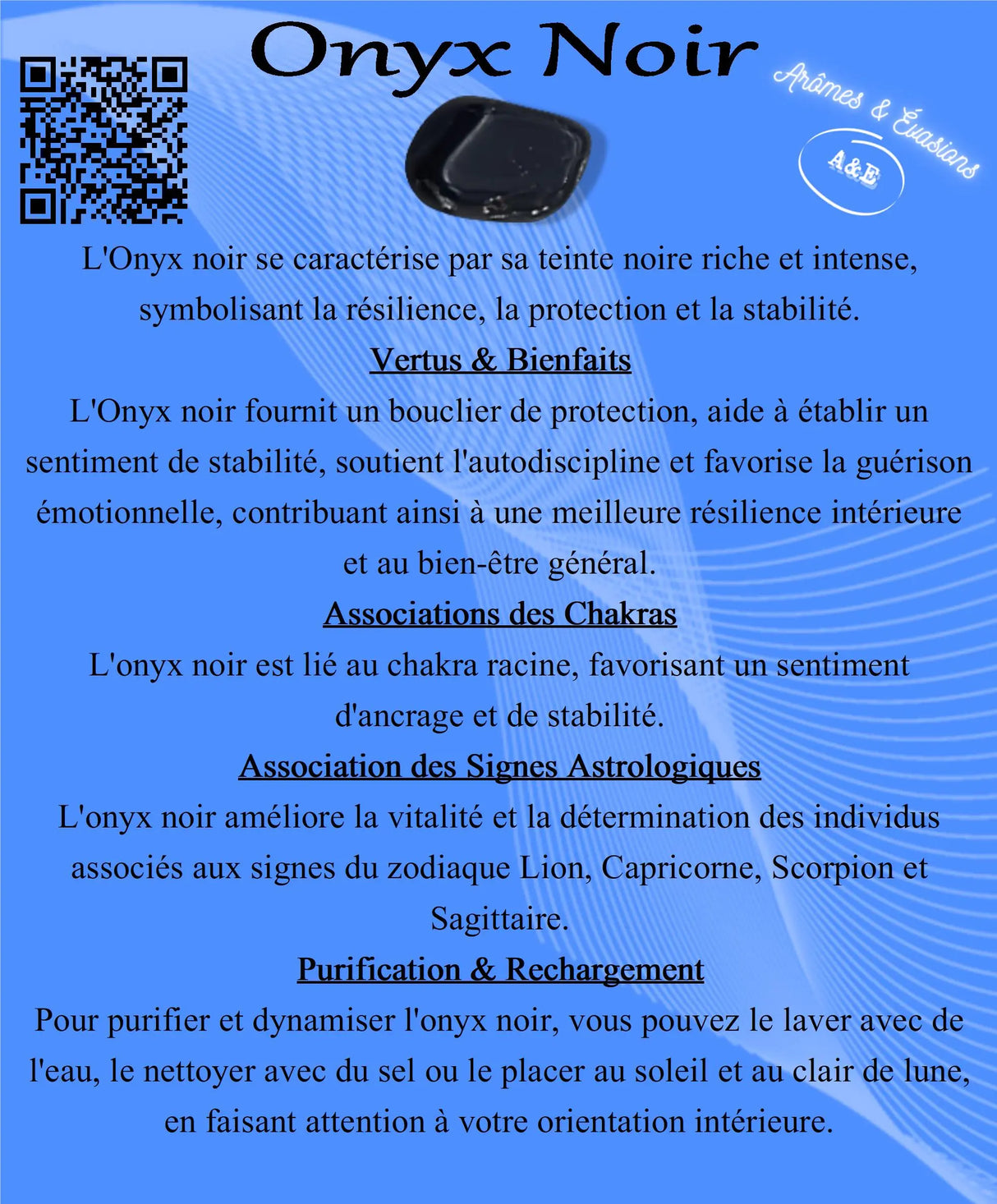 Descriptive Cards - Precious Stones & Crystals - Black Onyx