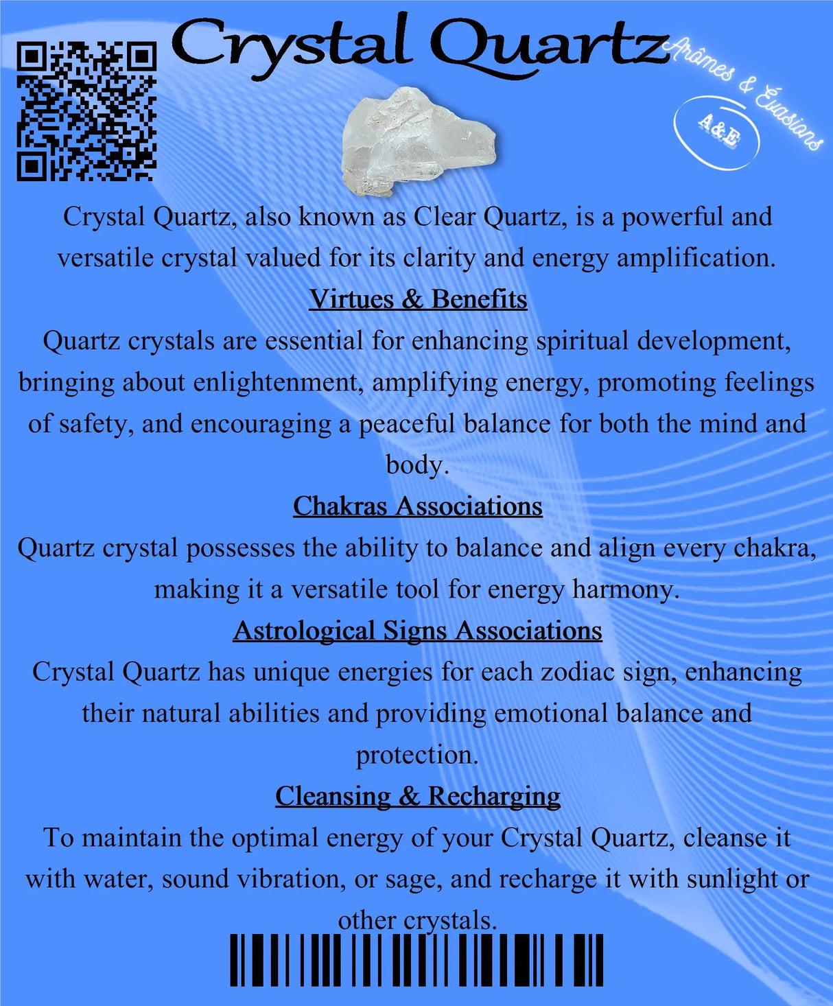 Descriptive Cards - Precious Stones & Crystals - Crystal Quartz