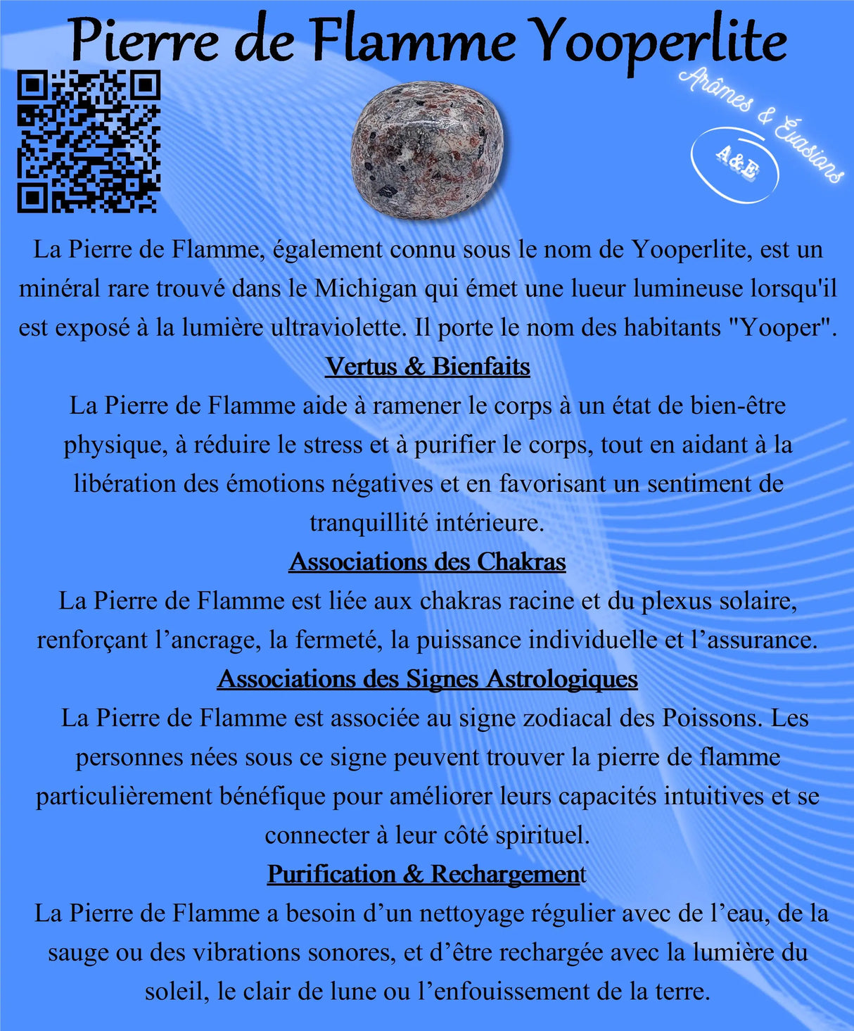 Descriptive Cards - Precious Stones & Crystals - Flame Stone