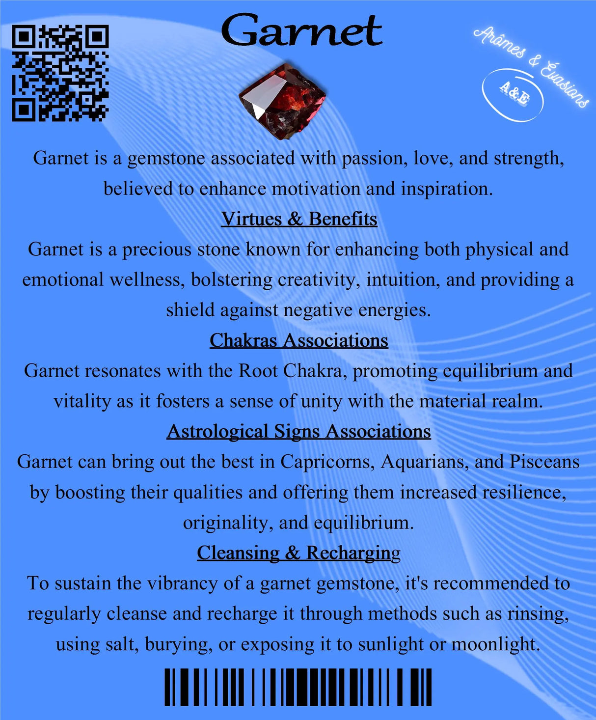 Descriptive Cards - Precious Stones & Crystals - Garnet