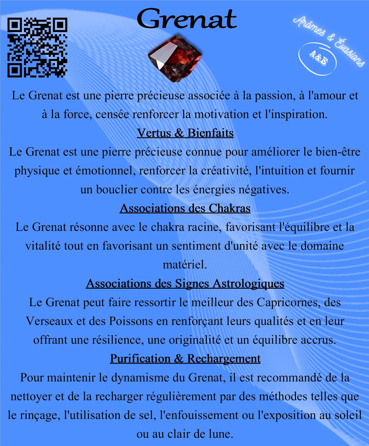 Descriptive Cards - Precious Stones & Crystals - Garnet