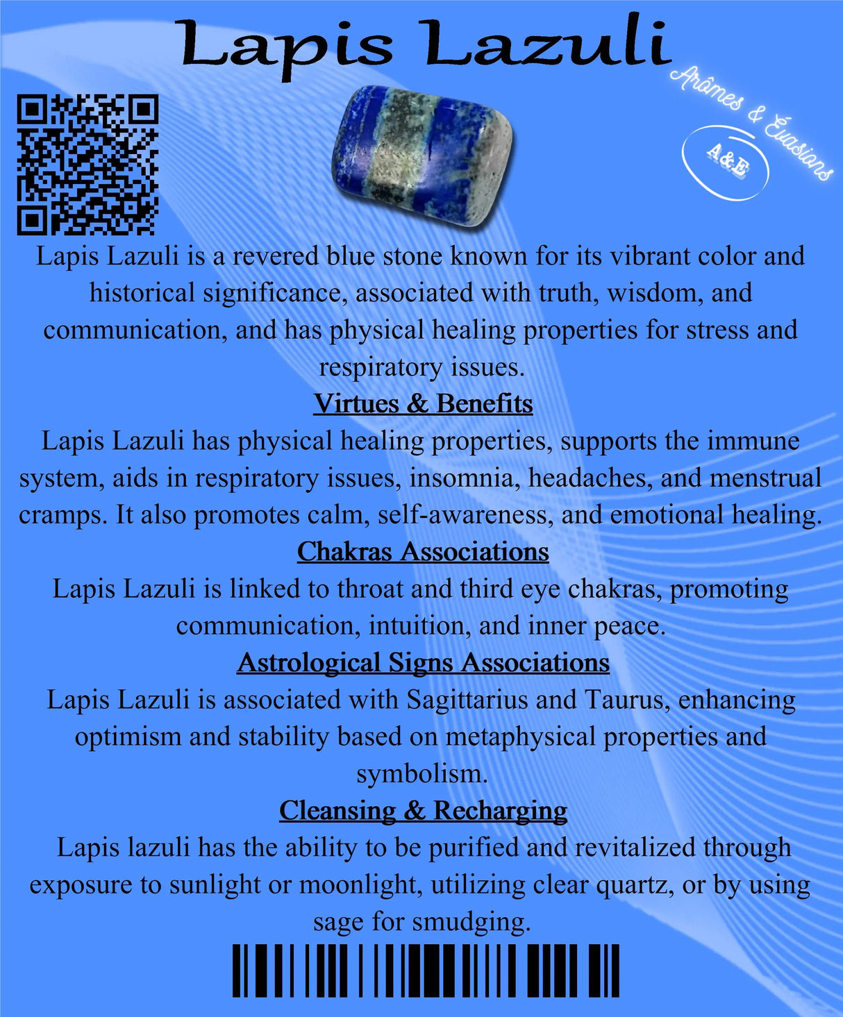 Descriptive Cards - Precious Stones & Crystals - Lapis Lazuli