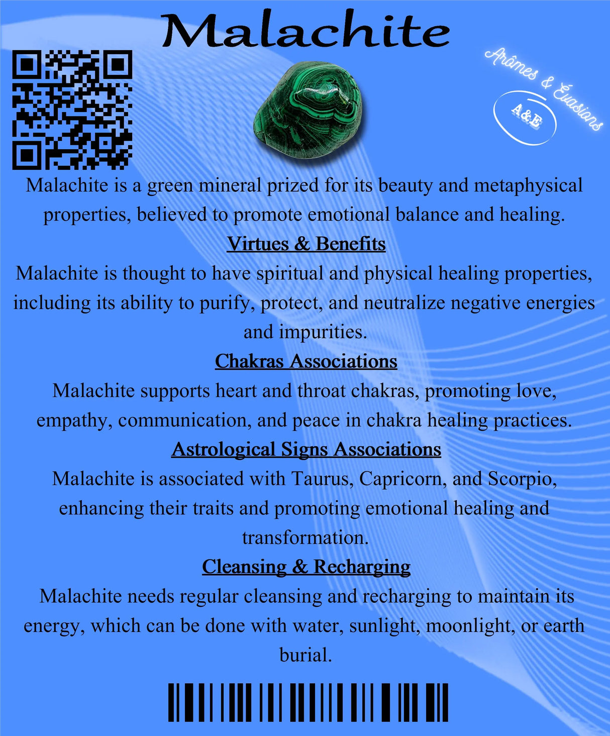 Descriptive Cards - Precious Stones & Crystals - Malachite
