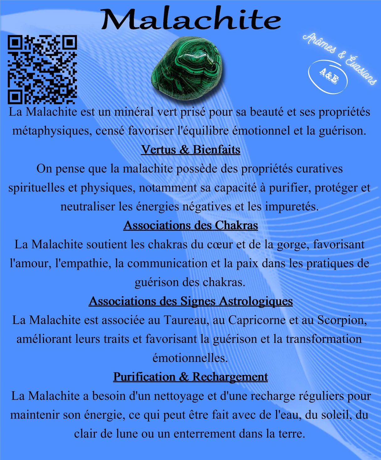 Descriptive Cards - Precious Stones & Crystals - Malachite