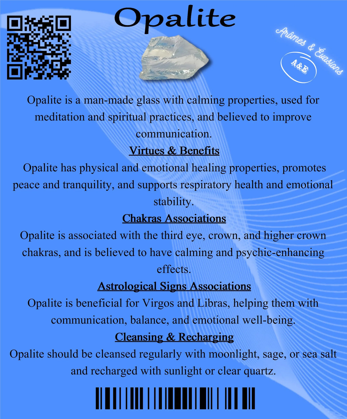 Descriptive Cards - Precious Stones & Crystals - Opalite