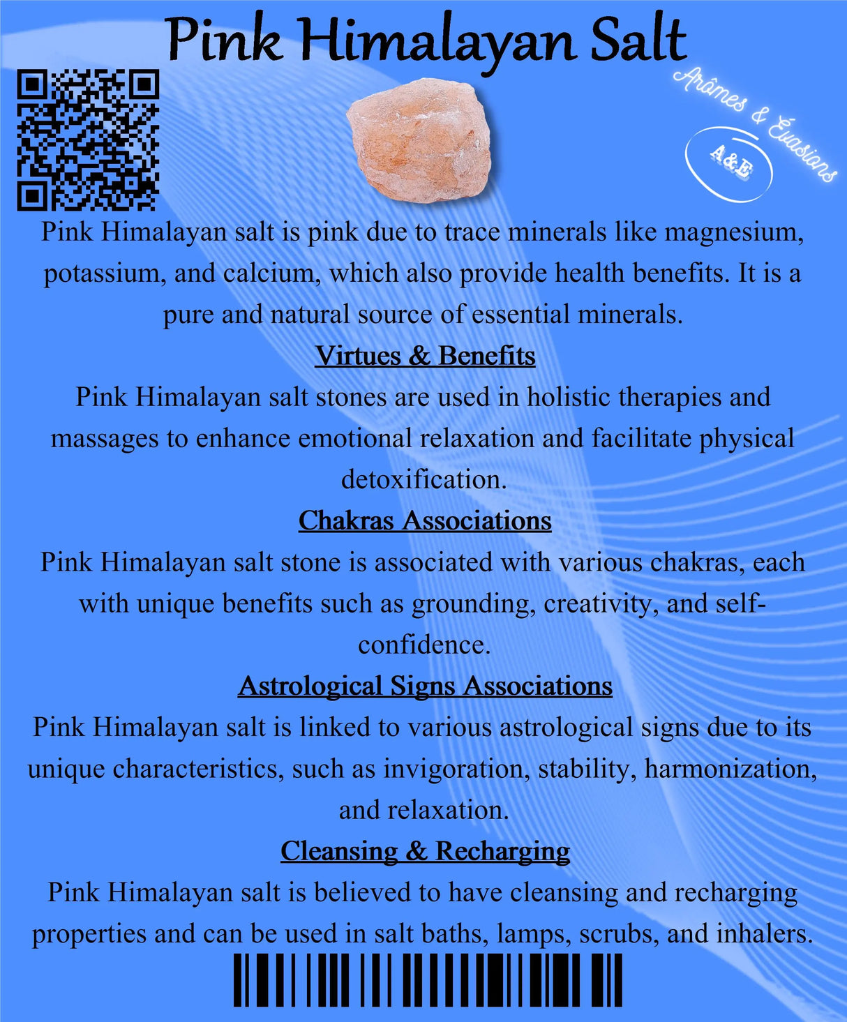 Descriptive Cards - Precious Stones & Crystals - Pink Himalayan Salt