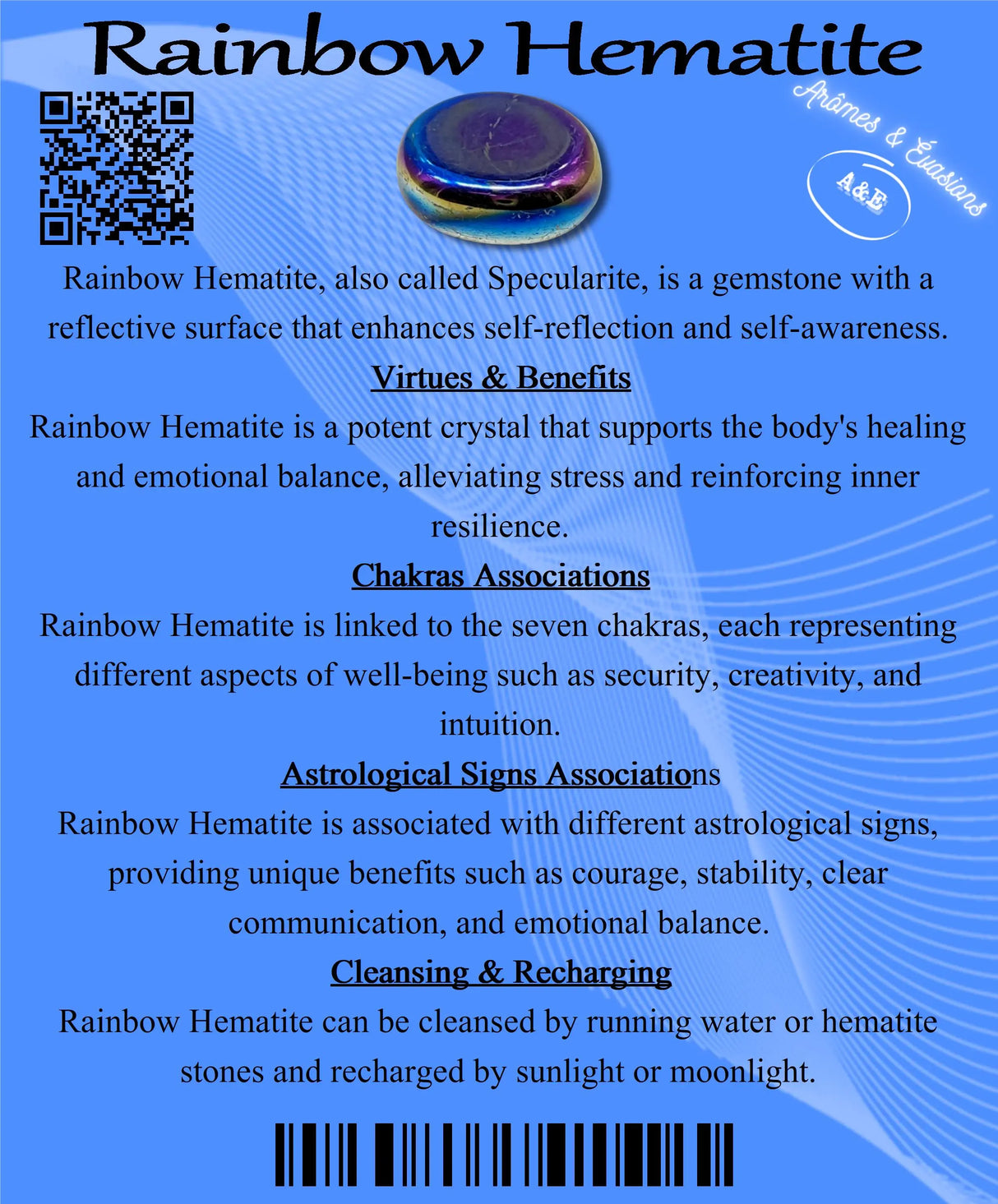 Descriptive Cards - Precious Stones & Crystals - Rainbow Hematite