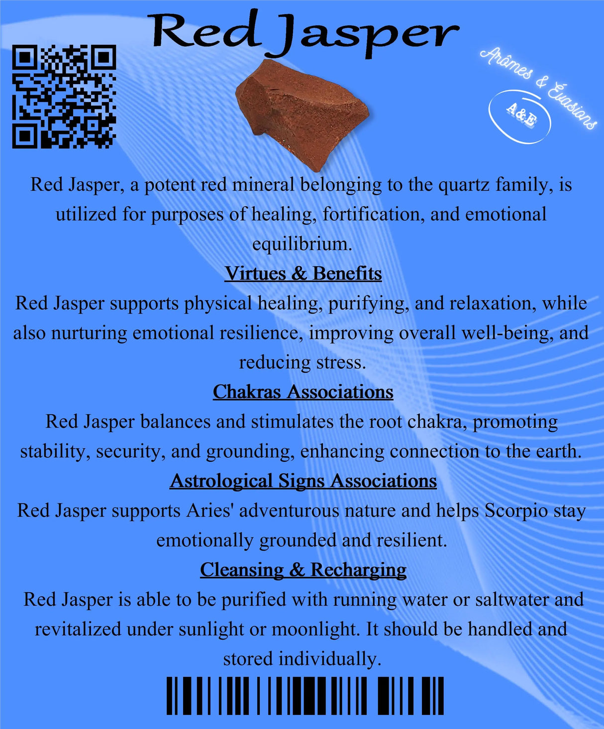 Descriptive Cards - Precious Stones & Crystals - Red Jasper