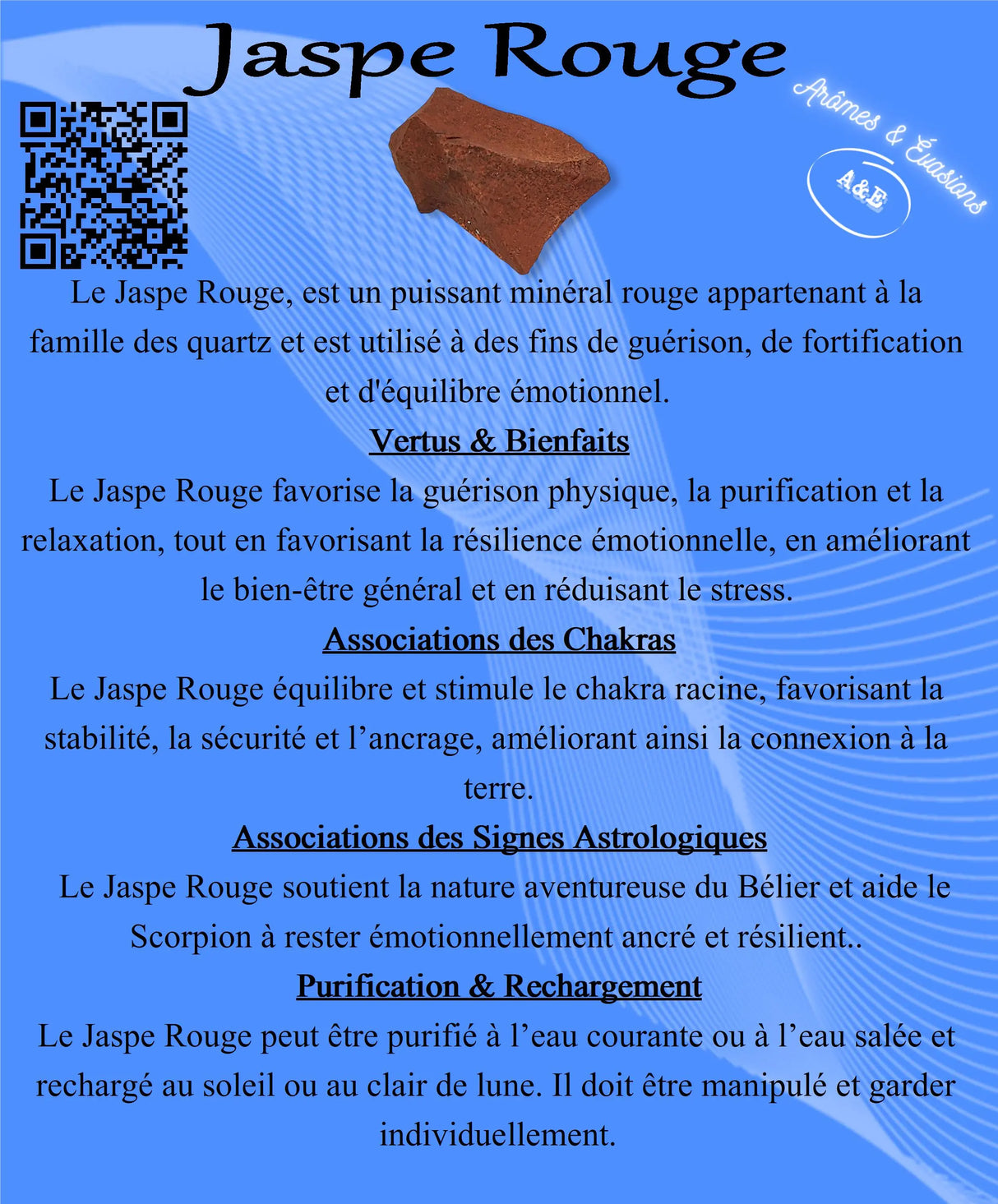 Descriptive Cards - Precious Stones & Crystals - Red Jasper