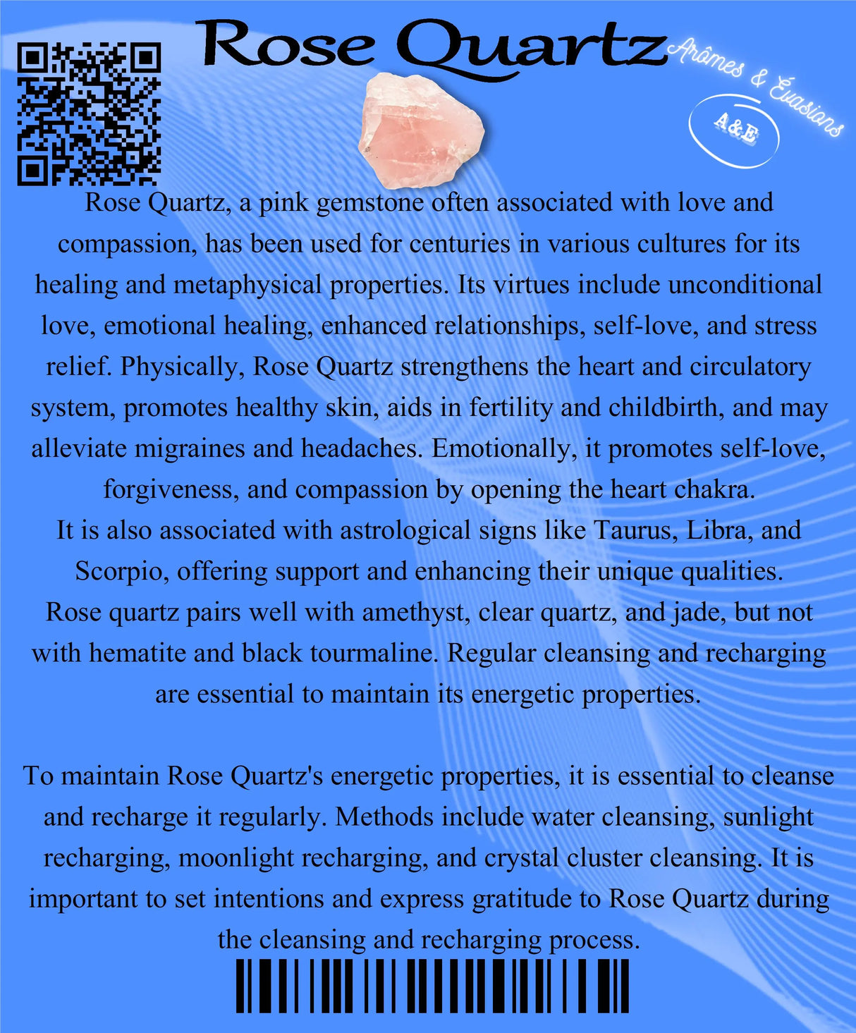 Descriptive Cards - Precious Stones & Crystals - Rose Quartz