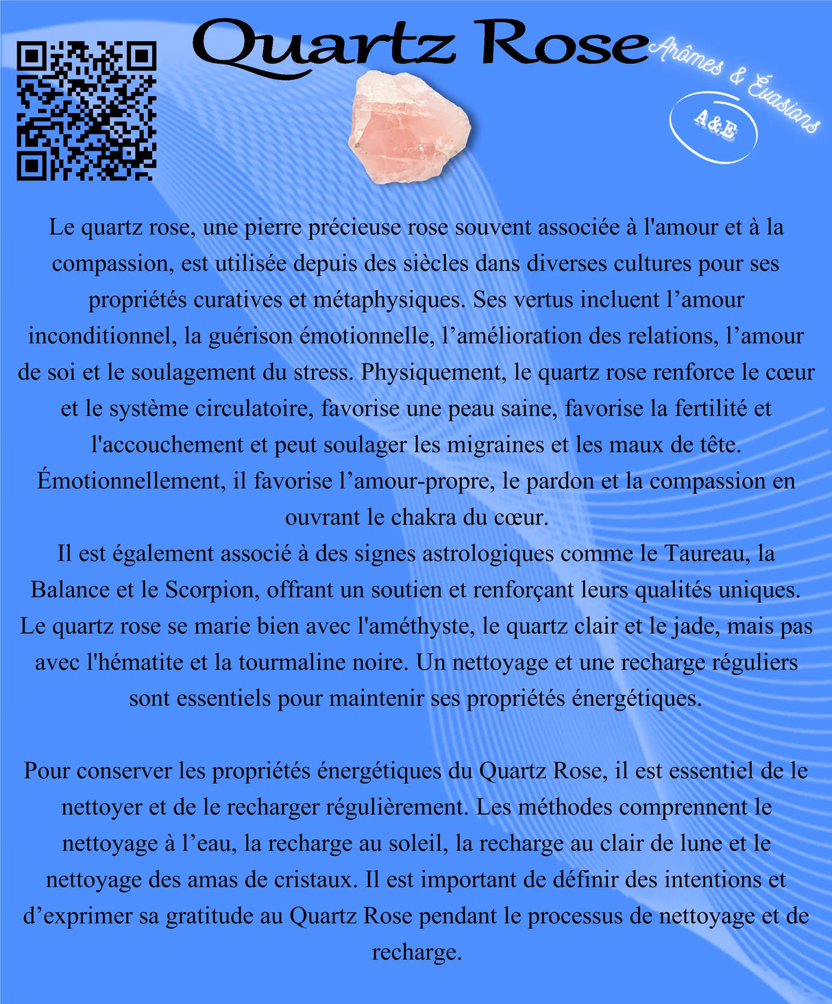 Descriptive Cards - Precious Stones & Crystals - Rose Quartz