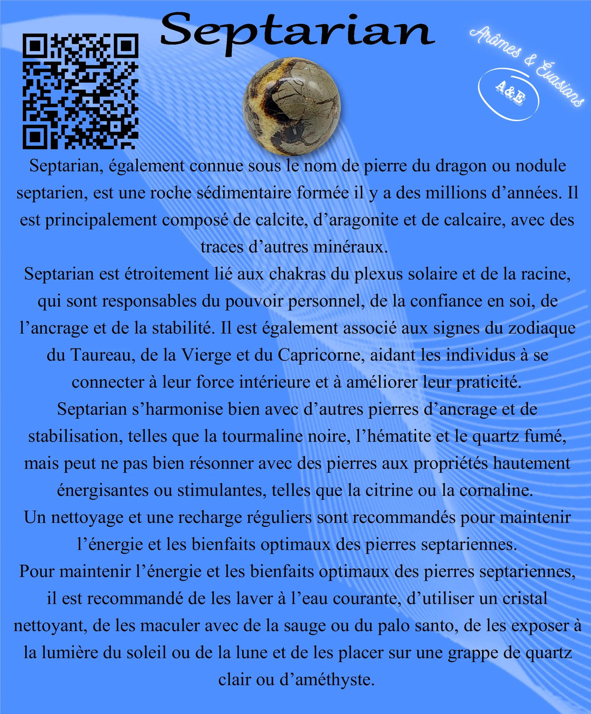 Descriptive Cards - Precious Stones & Crystals - Septarian (Dragonstone)