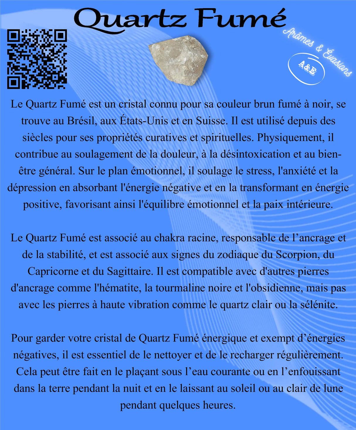 Descriptive Cards -Precious Stones & Crystals -Smoky Quartz