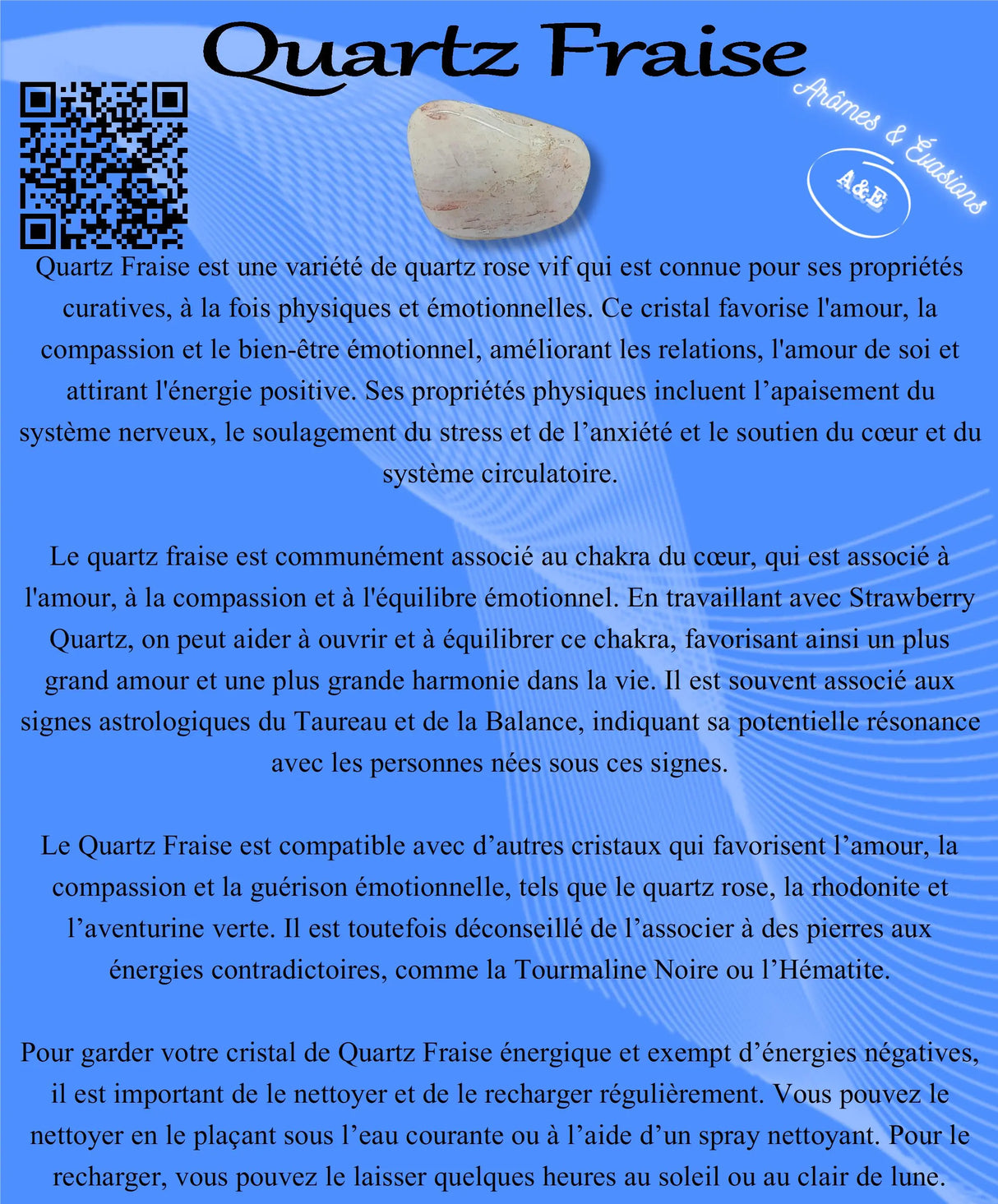 Descriptive Cards -Precious Stones & Crystals -Strawberry Quartz