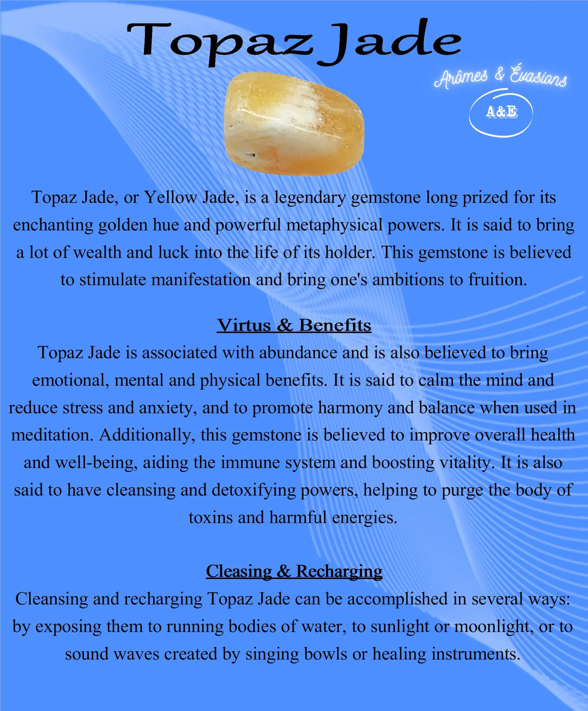 Descriptive Cards -Precious Stones & Crystals -Topaz Jade
