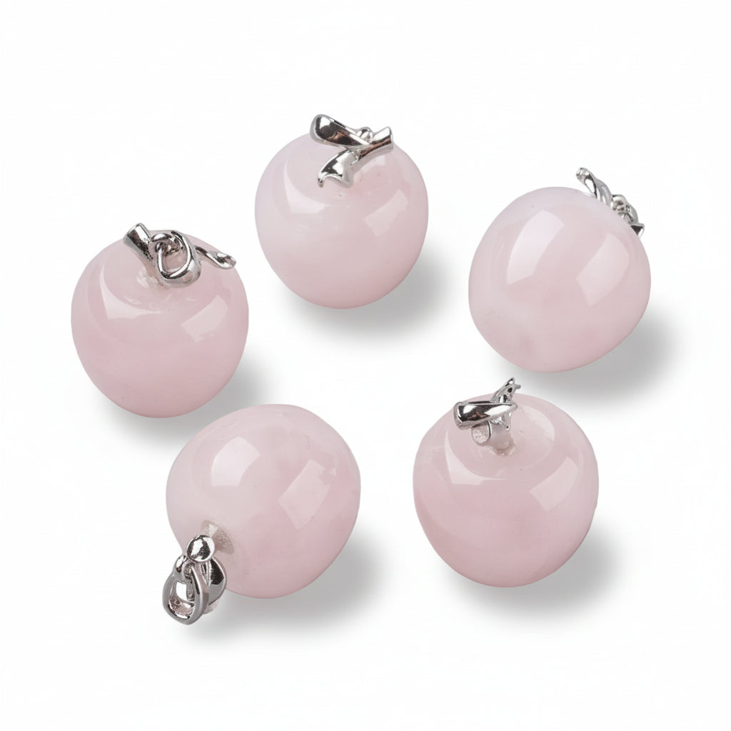 Necklace - Rose Quartz - Apple Shape