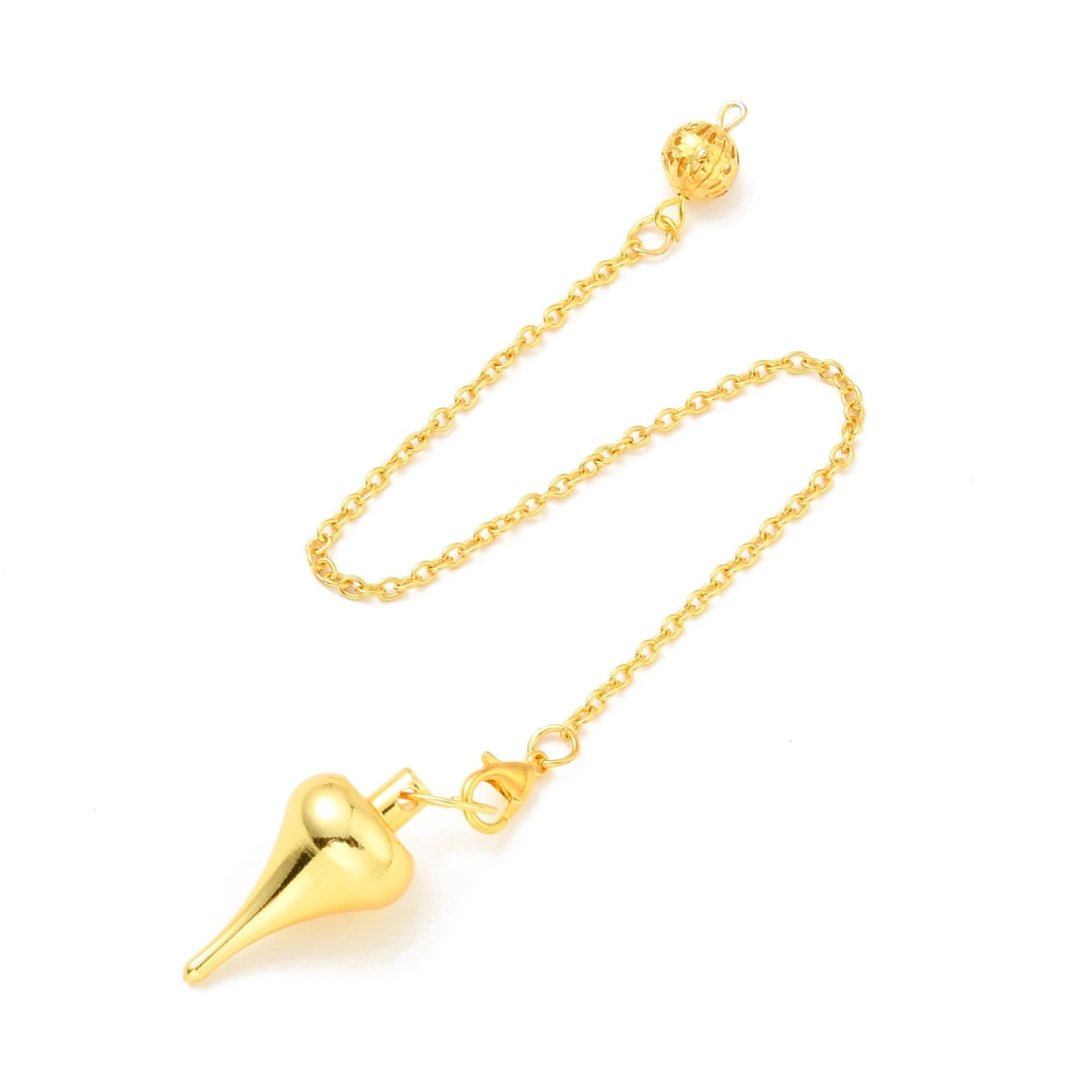 Pendulum - Brass Cone – Gold Teardrop Shape