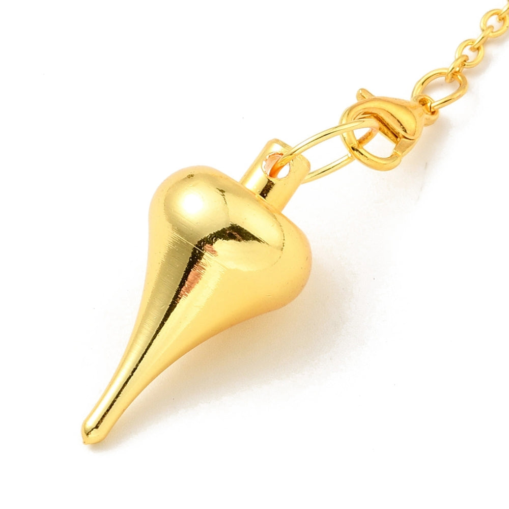 Pendulum - Brass Cone – Gold Teardrop Shape