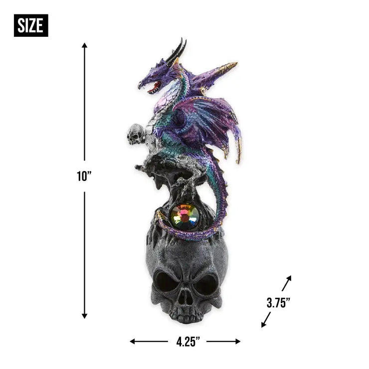 Home Decor -Statue -Mystical Dragon & Skull