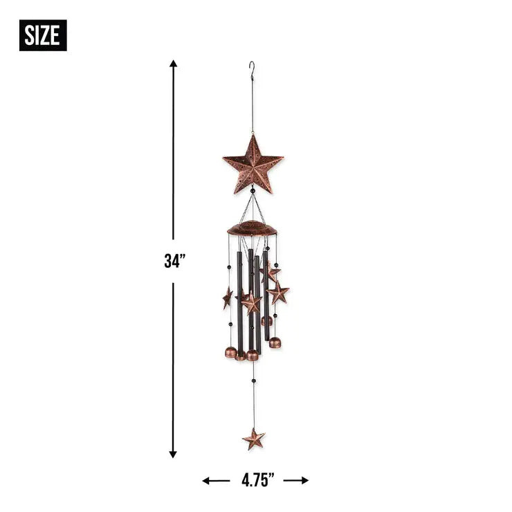 Home Decor -Wind Chimes -34 Bronze Stars