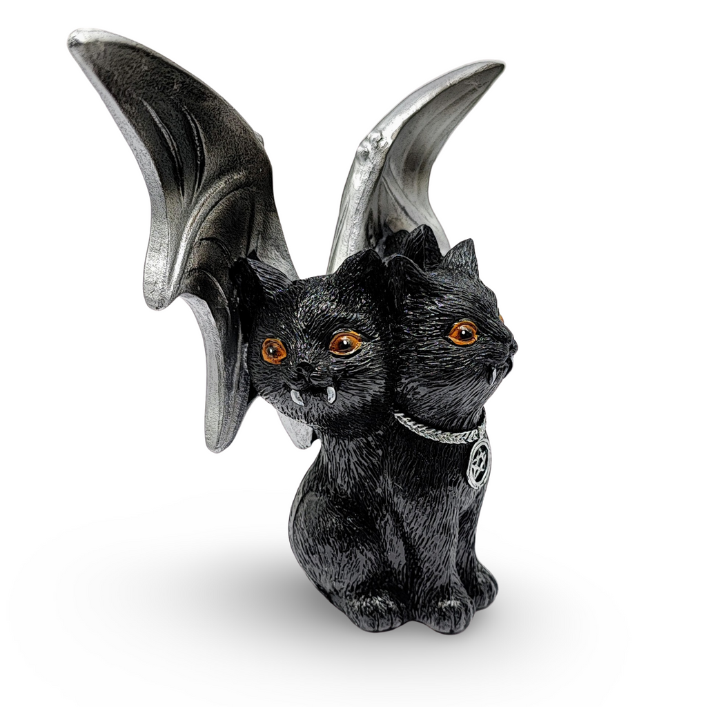Home Decor -3 Head Black Cat with Wings