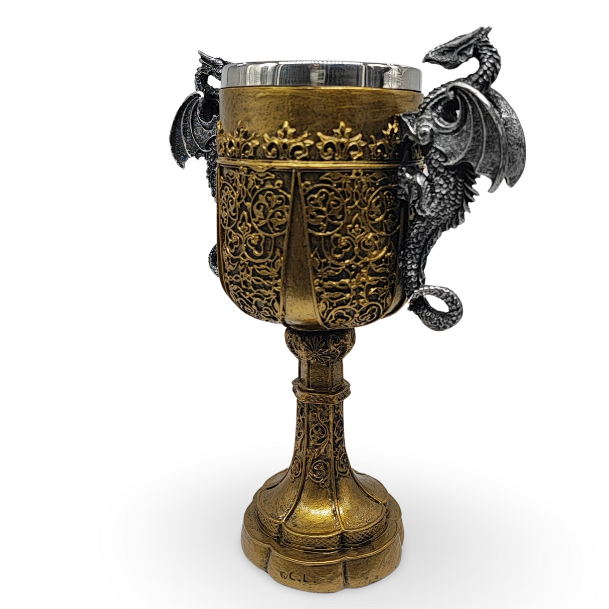 Home Decor -Chalice -Double Dragon