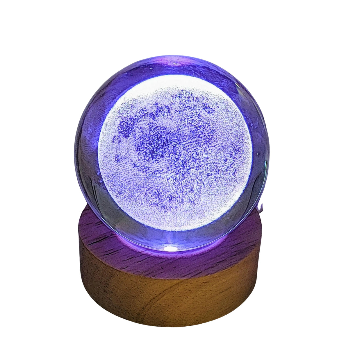 Home Decor -Crystal Ball on Led Stand -Full Moon