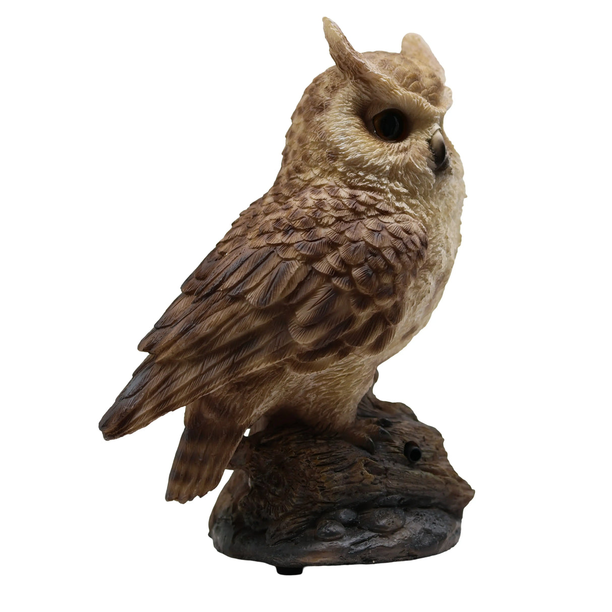 Home Decor - Spirit Animal - Singing Motion Activated - Owl On Stump