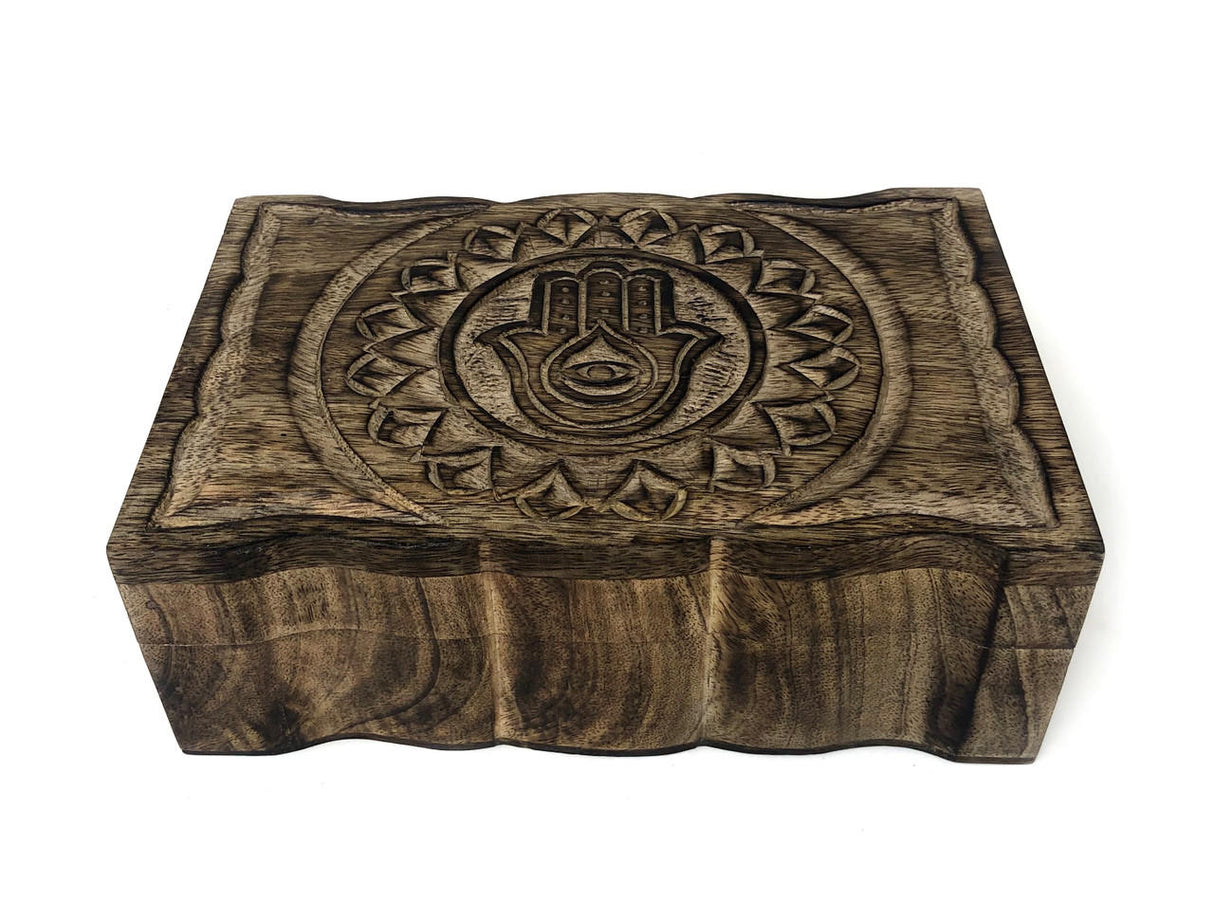 Home Decor -Wood Box -Hamsa