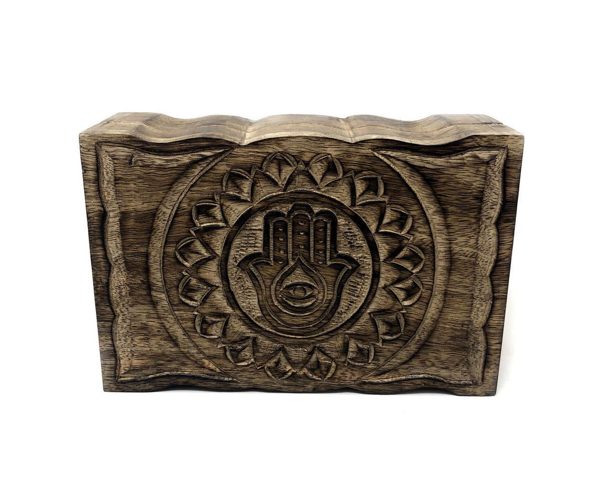 Home Decor -Wood Box -Hamsa