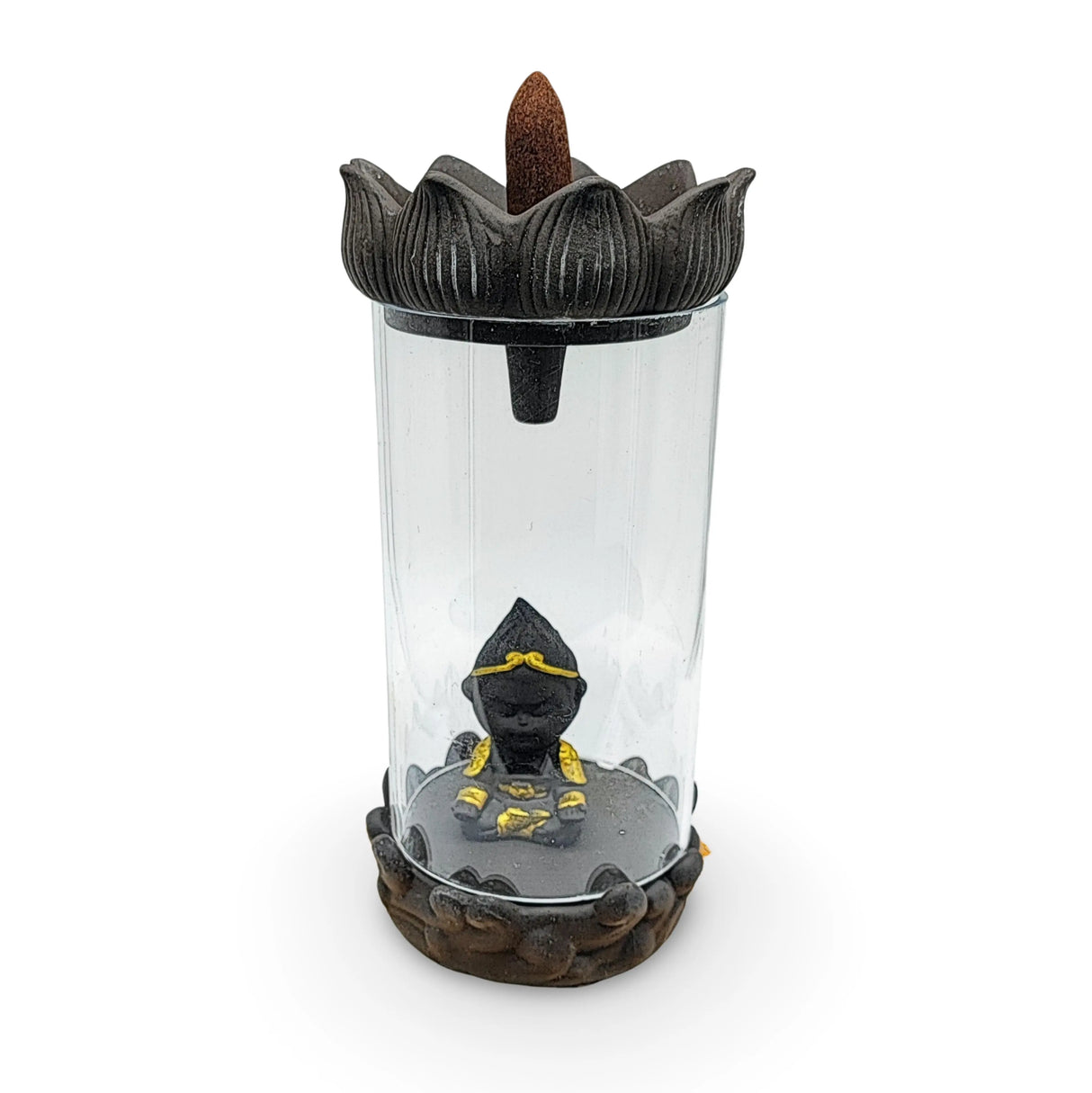 Incense Burner -Backflow -Ceramic -Lotus Flower & Buddha