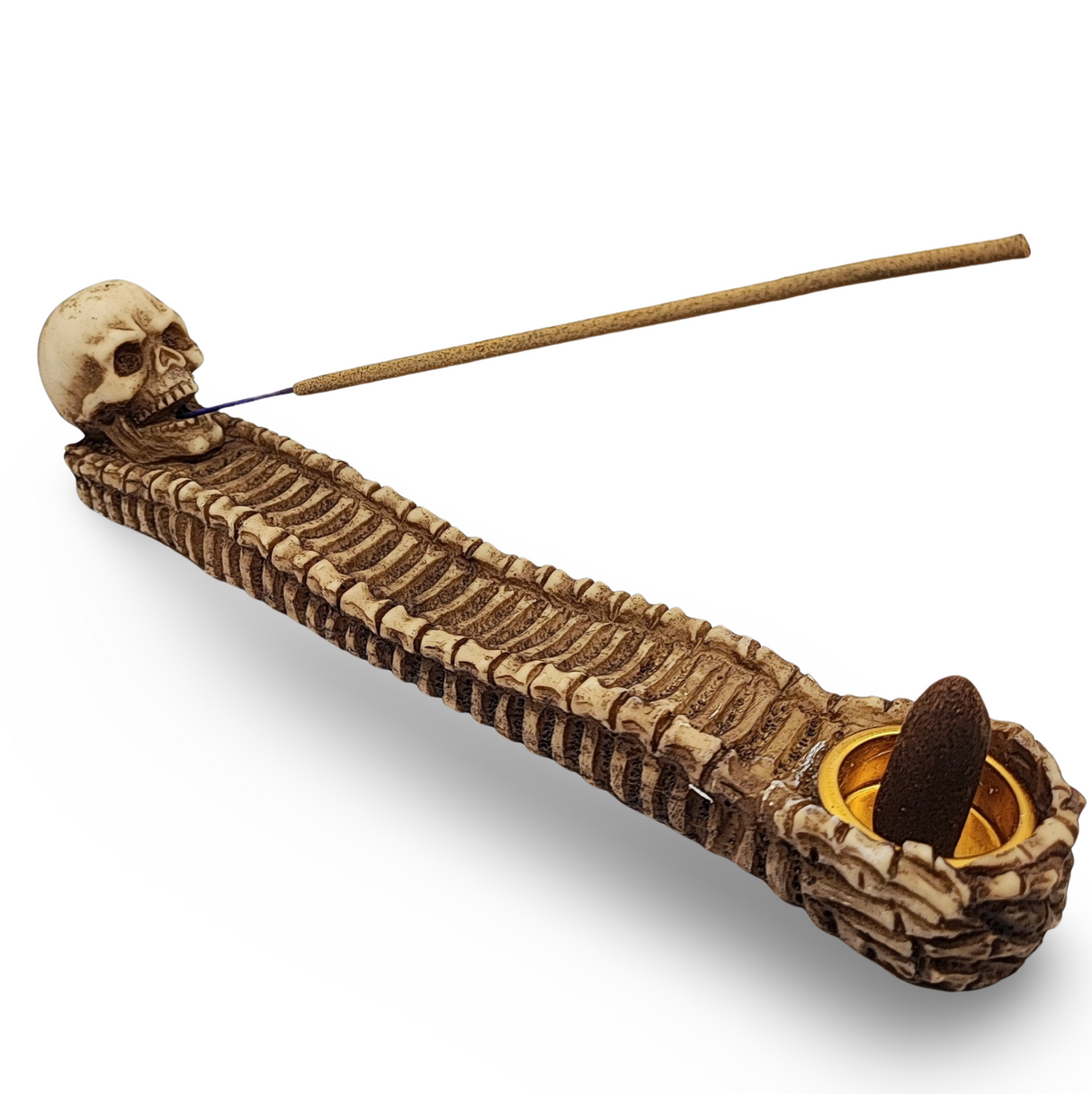 Incense Burner -Resin -Cones & Sticks Holders -Skeleton
