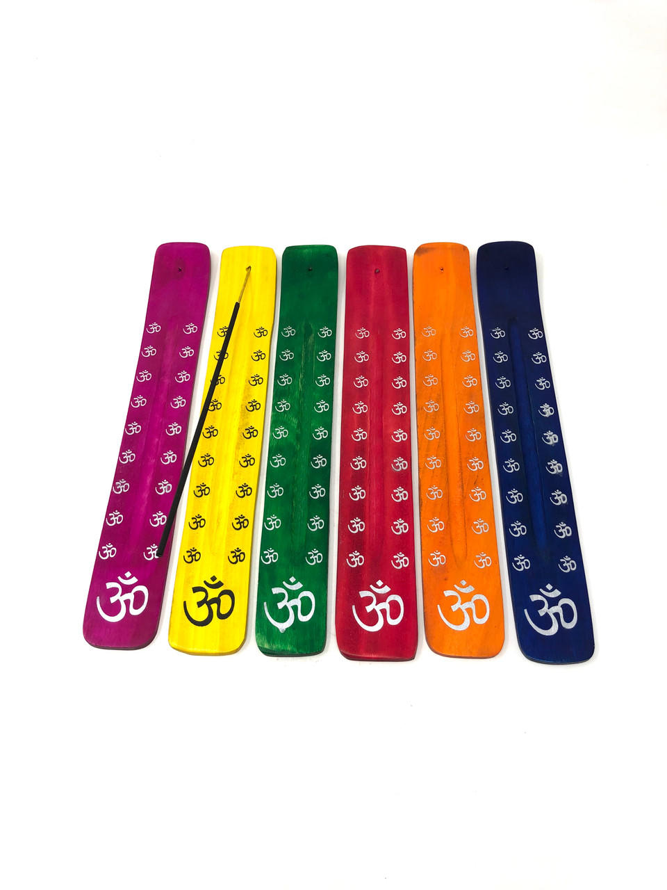 Incense Burner -Stick Holder -Wood -OM Coloured