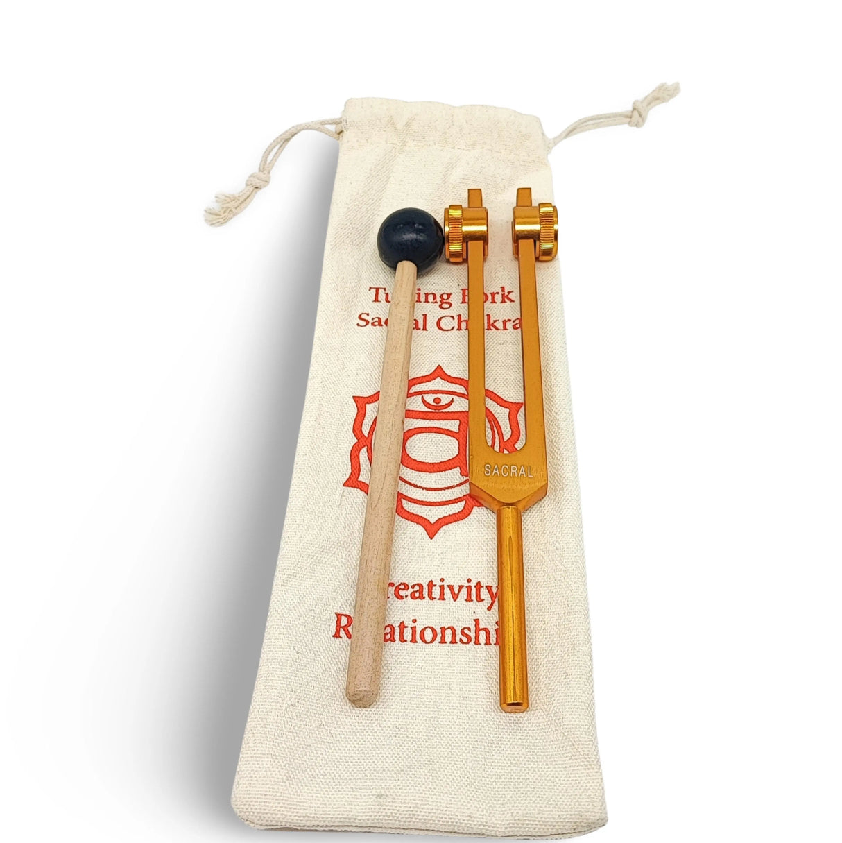 Meditation Accessories - Chakra Tuning Fork - Canva Bag 2nd SACRAL