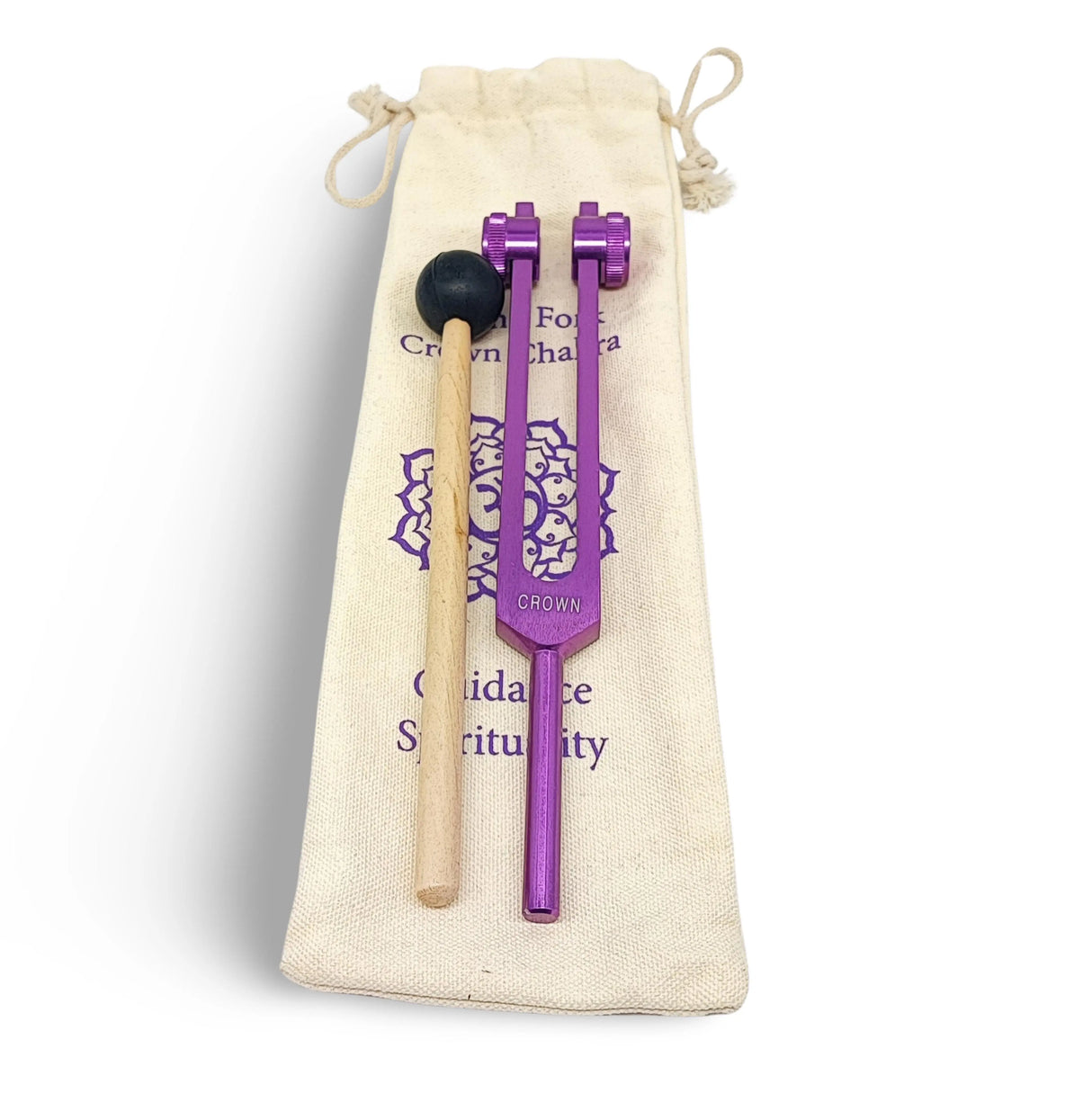 Meditation Accessories - Chakra Tuning Fork - Canva Bag 7th CROWN