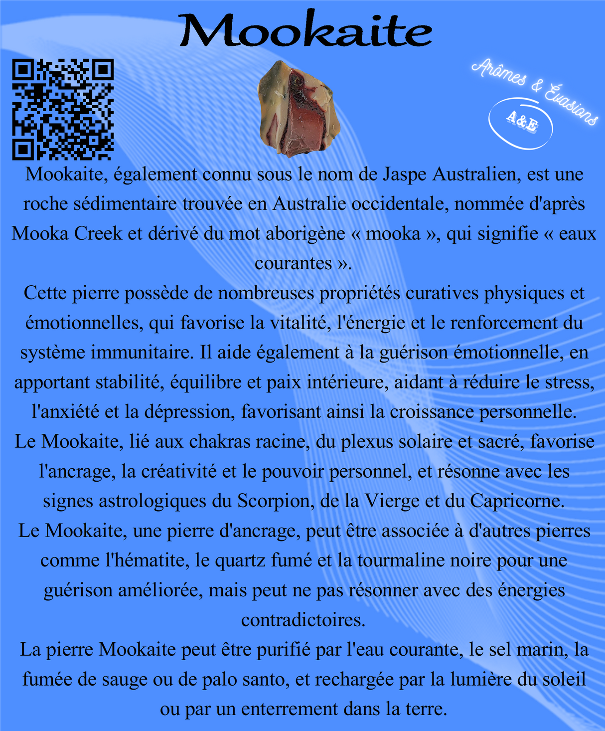 Descriptive Cards - Precious Stones & Crystals - Mookaite