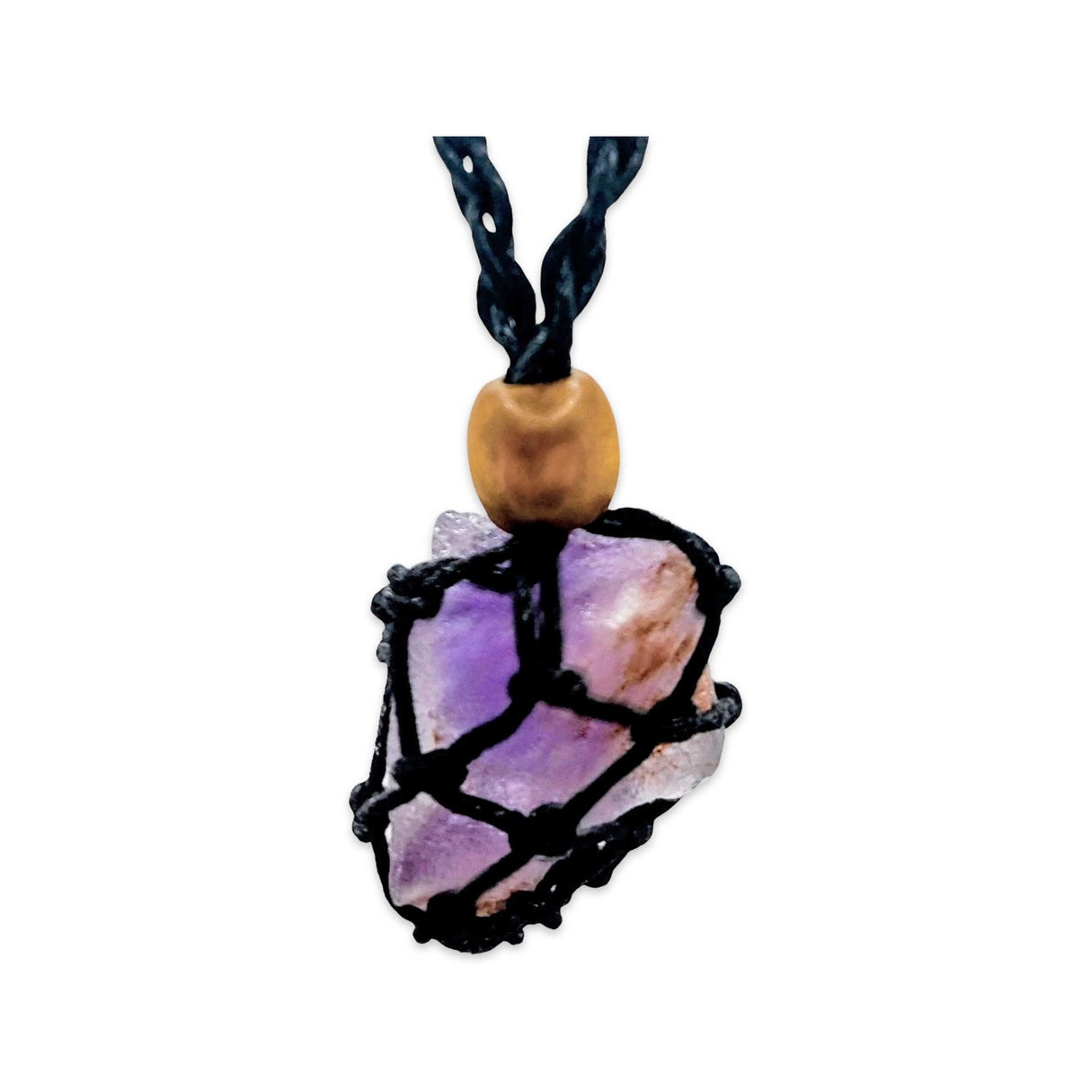 Necklace -Mesh Gemstone -Amethyst
