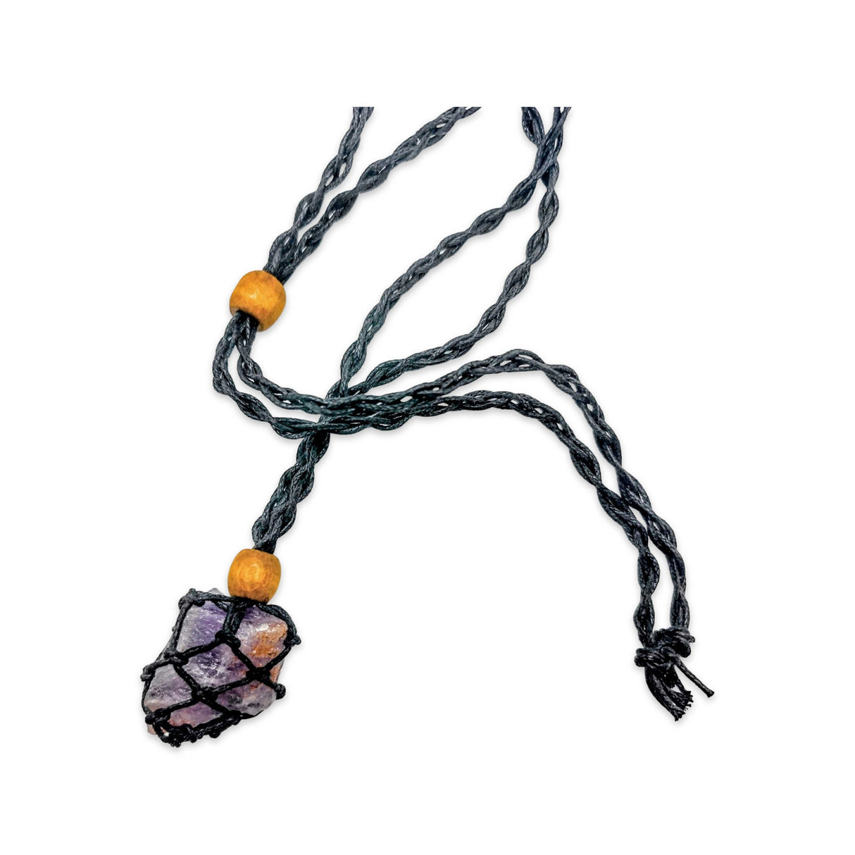 Necklace -Mesh Gemstone -Amethyst