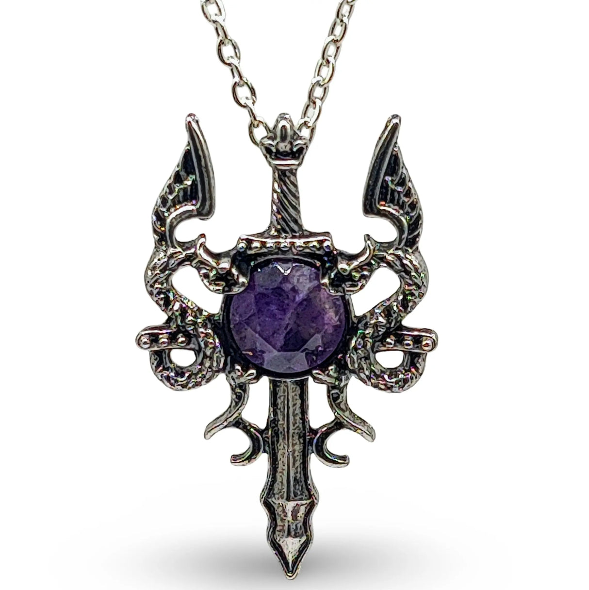 Necklace - Dragon Sword - Amethyst