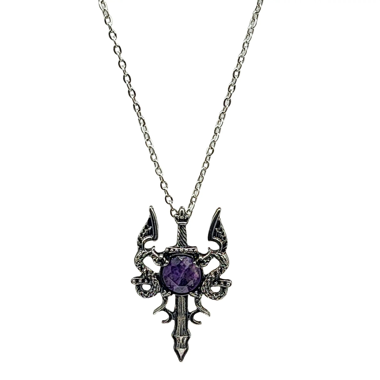 Necklace - Dragon Sword - Amethyst